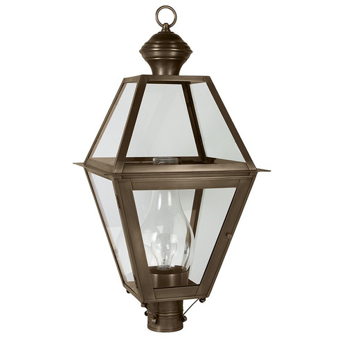 Boston One Light Post Mount in Dark Antique Brass (196|1073DABCIMCLR)