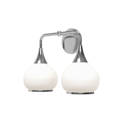 Hazel Two Light Bathroom Fixtures in Chrome/Opal Matte Glass (452|VL524217CHOP)