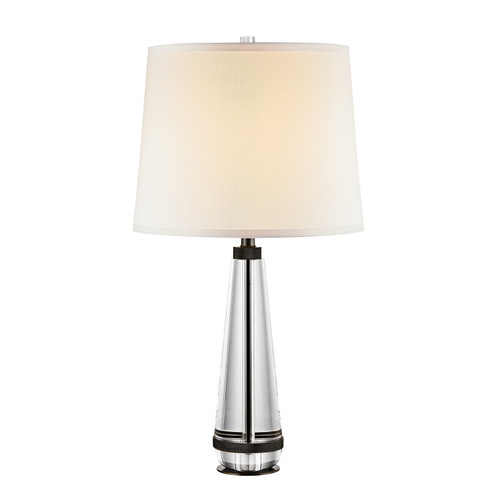 Calista One Light Table Lamp in Urban Bronze/White Silk Shade (452|TL315229UBWS)