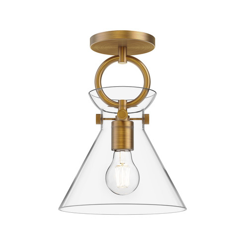 Emerson One Light Semi-Flush Mount in Aged Gold/Clear (452|SF412509AGCL)