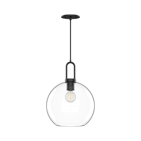 Soji One Light Pendant in Clear Glass/Matte Black (452|PD601710MBCL)