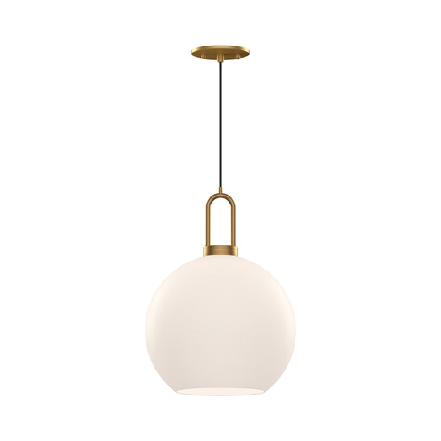 Soji One Light Pendant in Aged Gold/Opal Matte Glass (452|PD601710AGOP)