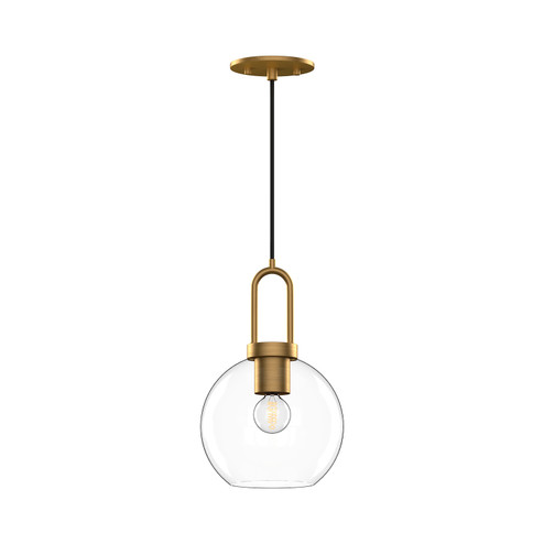 Soji One Light Pendant in Aged Gold/Clear Glass (452|PD601608AGCL)