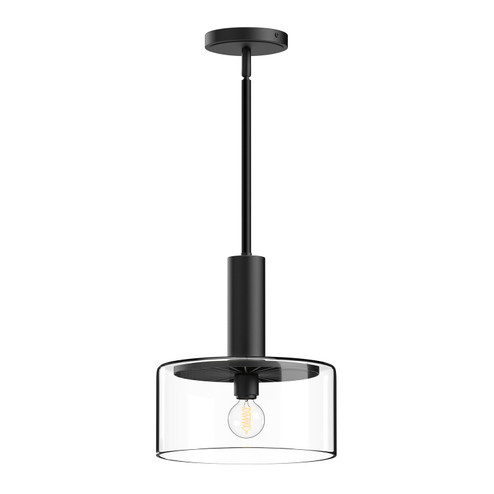 Royale One Light Pendant in Clear Glass/Matte Black (452|PD535010MBCL)