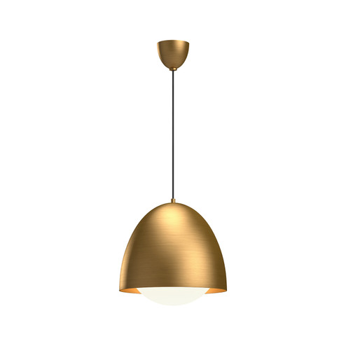 Kenji One Light Pendant in Aged Gold/Opal Matte Glass (452|PD529116AGOP)