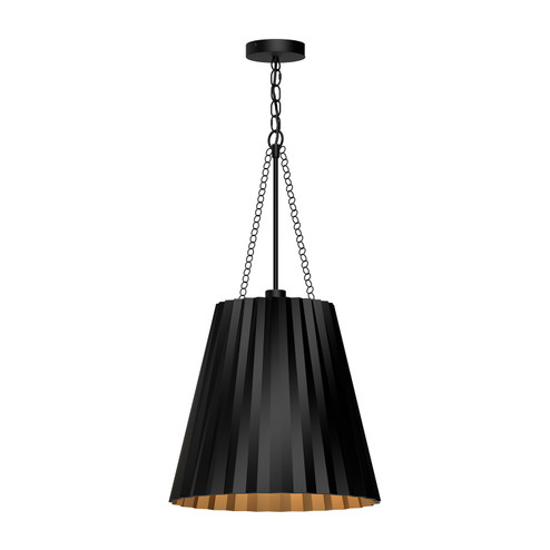 Plisse One Light Pendant in Matte Black (452|PD528116MB)