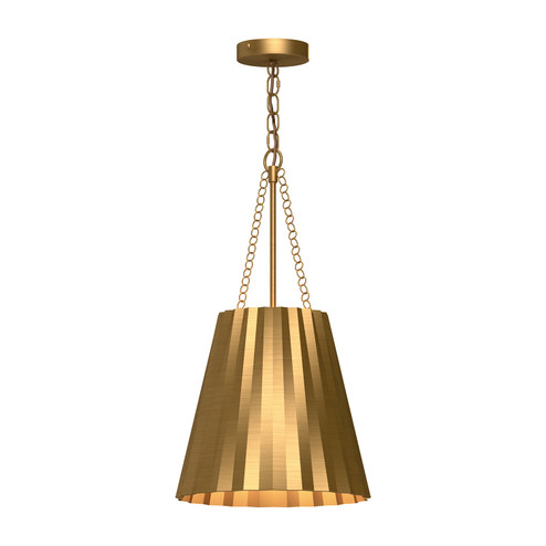 Plisse One Light Pendant in Aged Gold (452|PD528012AG)