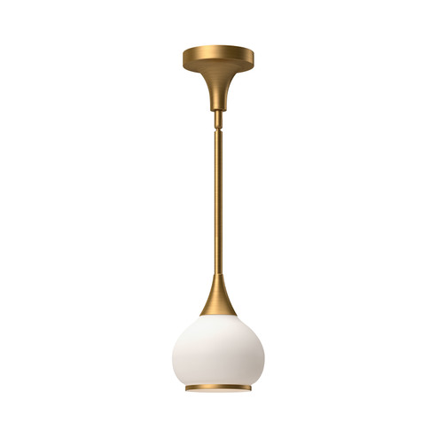 Hazel One Light Pendant in Aged Gold/Opal Matte Glass (452|PD524006AGOP)