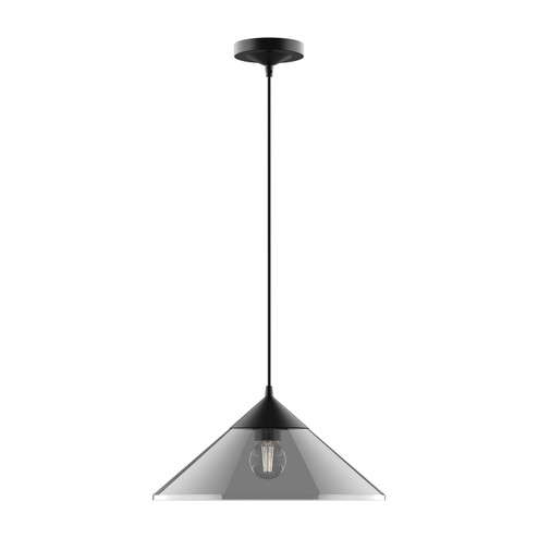 Mauer One Light Pendant in Matte Black/Smoked (452|PD521015MBSM)