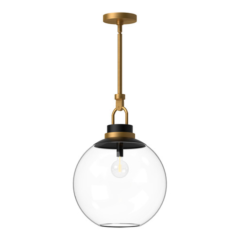 Copperfield One Light Pendant in Aged Gold/Clear Glass (452|PD520516AGCL)