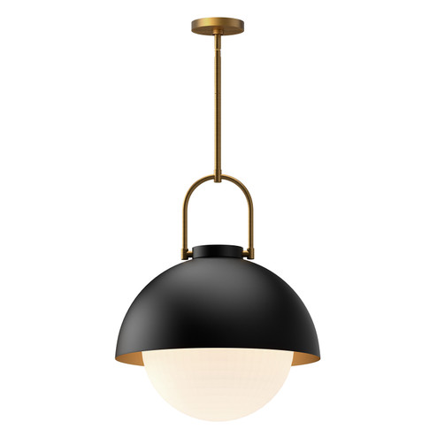 Harper One Light Pendant in Matte Black/Opal Matte Glass (452|PD507216MBOP)