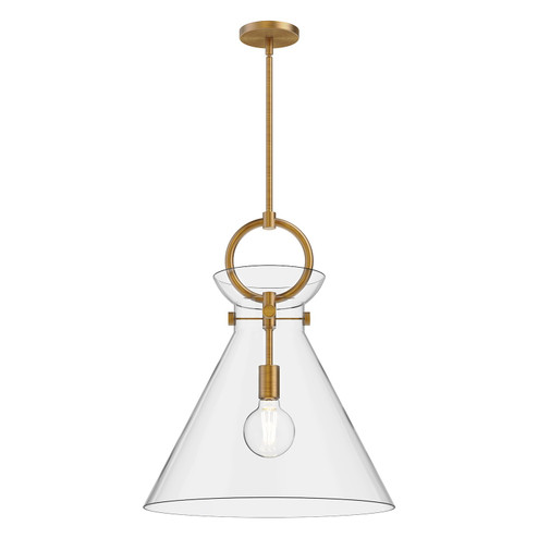 Emerson One Light Pendant in Aged Gold/Clear Glass (452|PD412518AGCL)