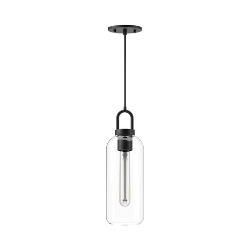 Soji One Light Pendant in Clear Glass/Matte Black (452|PD401505MBCL)