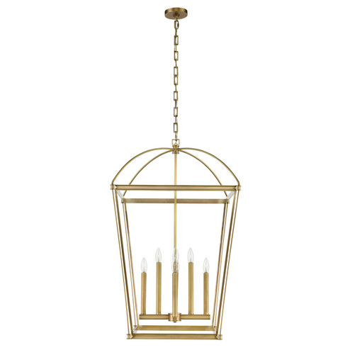 Manor Eight Light Foyer Pendant in Vintage Brass (452|PD312224VB)