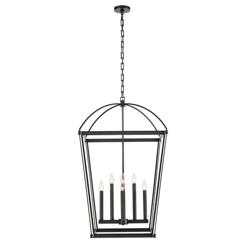 Manor Eight Light Foyer Pendant in Urban Bronze (452|PD312224UB)