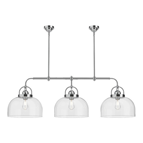 Lancaster Three Light Linear Pendant in Chrome (452|LP461155CH)