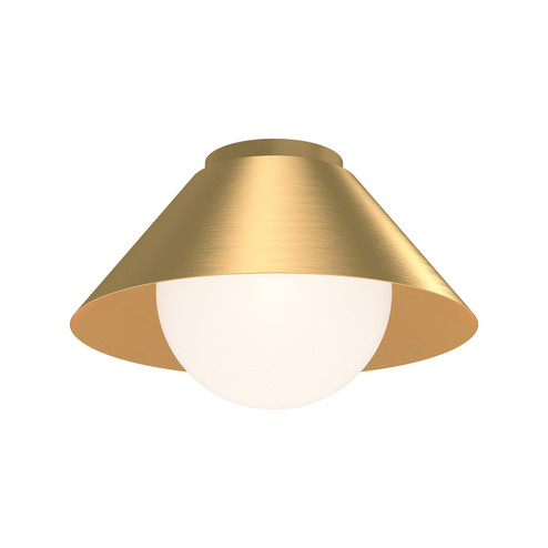 Remy One Light Flush Mount in Brushed Gold/Opal Glass (452|FM485214BGOP)