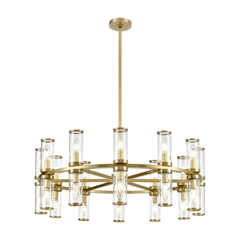 Revolve 24 Light Chandelier in Clear Glass/Natural Brass (452|CH309024NBCG)