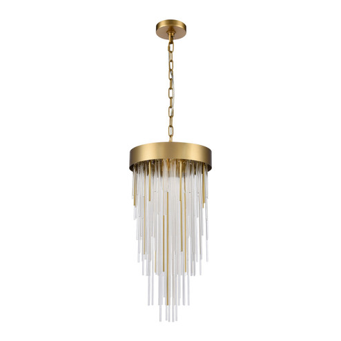 Waterfall Four Light Pendant in Aged Brass (360|P300084AGB)