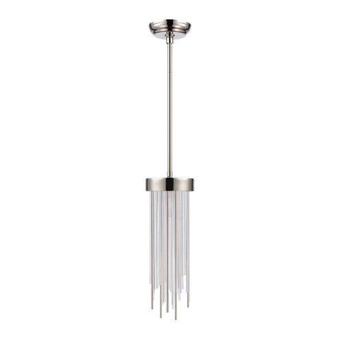 Waterfall One Light Mini Pendant in Polished Nickel (360|MP400481PN)