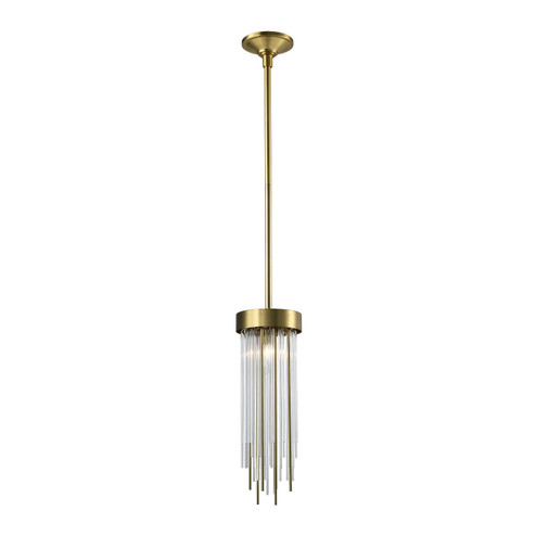 Waterfall One Light Mini Pendant in Aged Brass (360|MP400471AGB)