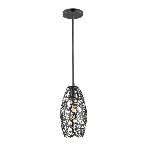Helios One Light Mini Pendant in Matte Black (360|MP400241MBK)
