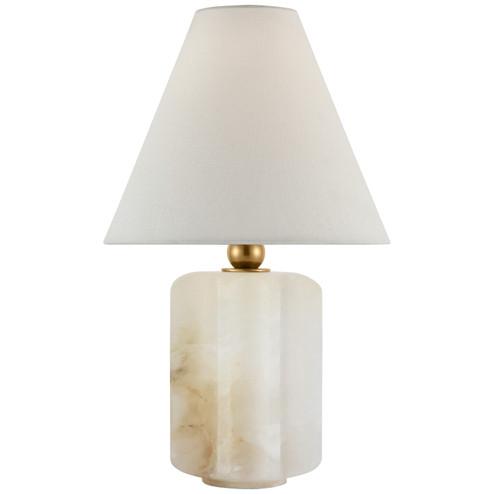 Iota LED Table Lamp in Alabaster and Hand-Rubbed Antique Brass (268|TOB3918ALBHABL)