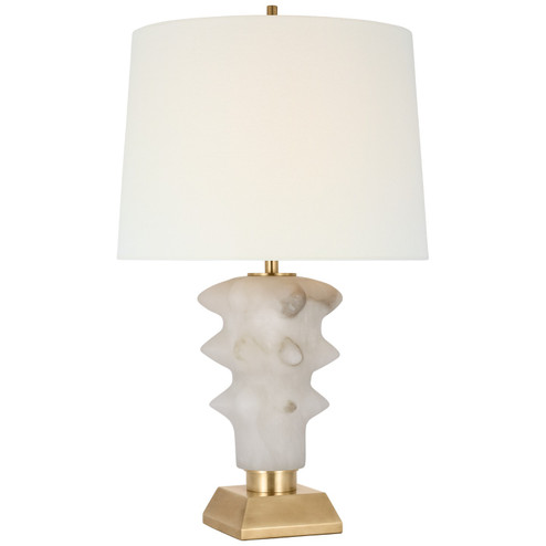 Luxor LED Table Lamp in Alabaster and Hand-Rubbed Antique Brass (268|TOB3552ALBHABL)
