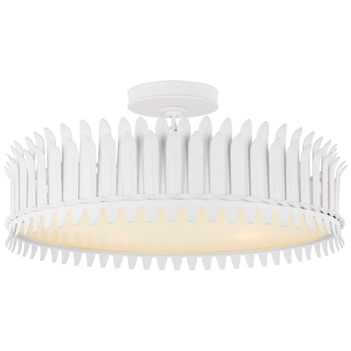 Leslie LED Semi-Flush Mount in Plaster White (268|SK4207PW)