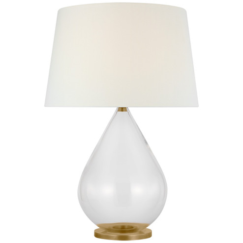 Vosges LED Table Lamp in Clear Glass and Hand-Rubbed Antique Brass (268|PCD3180CGHABL)
