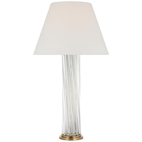 Bouquet LED Table Lamp in Clear Glass Rods and Hand-Rubbed Antique Brass (268|PCD3160CGHABL)