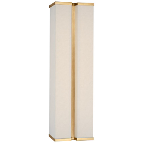 Vernet LED Wall Sconce in Hand-Rubbed Antique Brass and Linen (268|PCD2250HABL)