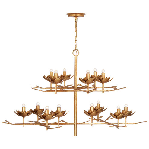 Clementine LED Chandelier in Antique Gold Leaf (268|JN5160AGL)