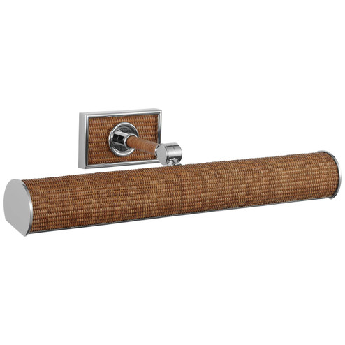 Halwell LED Picture Light in Polished Nickel and Natural Woven Rattan (268|CHD2583PNNRT)