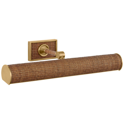 Halwell LED Picture Light in Antique-Burnished Brass and Natural Woven Rattan (268|CHD2583ABNRT)