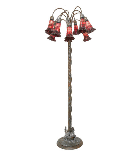 Stained Glass Pond Lily 12 Light Floor Lamp in Bronze (57|262129)