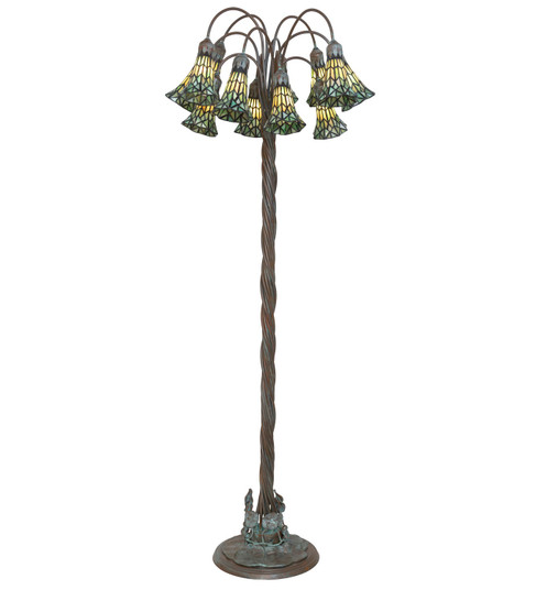 Stained Glass Pond Lily 12 Light Floor Lamp in Bronze (57|262126)