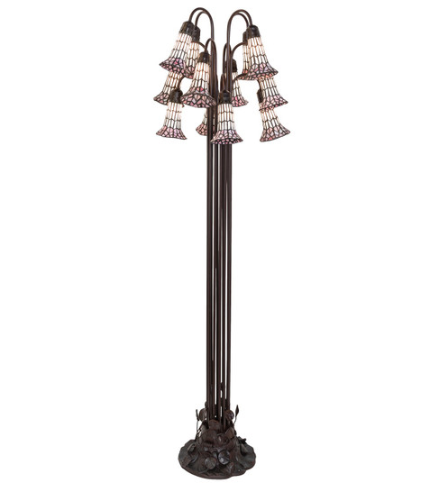 Stained Glass Pond Lily 12 Light Floor Lamp in Mahogany Bronze (57|251703)