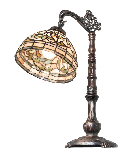 Tiffany Turning Leaf One Light Table Lamp in Mahogany Bronze (57|244792)