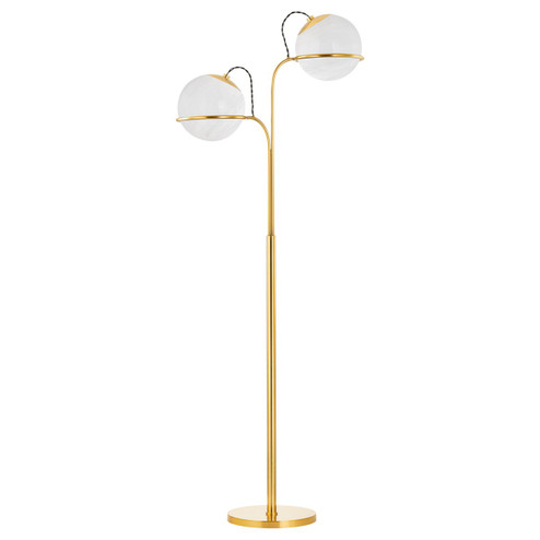 Hingham Two Light Floor Lamp in Aged Brass (70|L3968AGB)