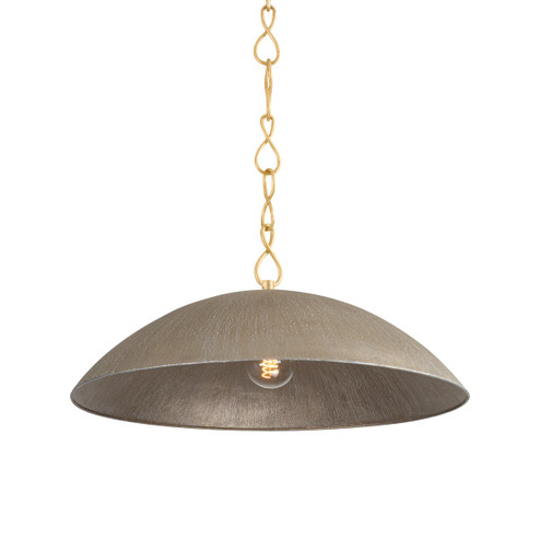 Eve One Light Pendant in Vintage Gold Leaf/ Textured Warm Silver Leaf (70|BKO1400VGLTWL)