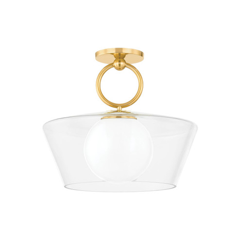 Elmsford One Light Pendant in Aged Brass (70|9517AGB)