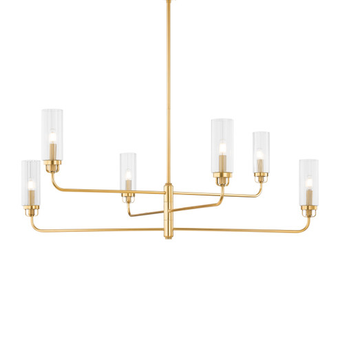 Halifax Six Light Chandelier in Aged Brass (70|9306AGB)