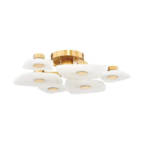 Holmdel LED Semi Flush Mount in Aged Brass (70|7828AGB)