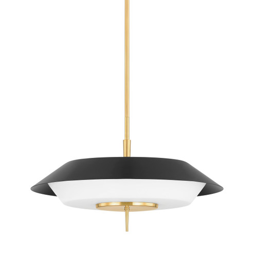 Westport Four Light Pendant in Aged Brass/Soft Black (70|4304AGBSBK)