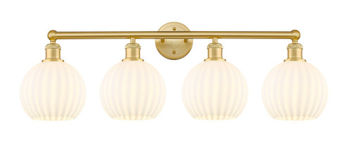 Edison Four Light Bath Vanity in Satin Gold (405|6164WSGG12178WV)