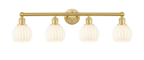 Edison Four Light Bath Vanity in Satin Gold (405|6164WSGG12176WV)