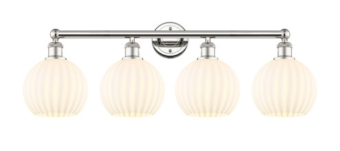 Edison Four Light Bath Vanity in Polished Nickel (405|6164WPNG12178WV)