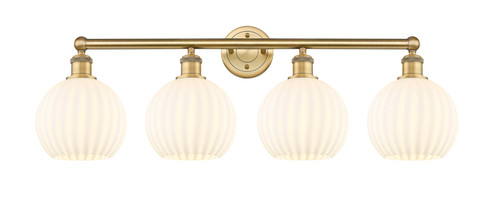 Edison Four Light Bath Vanity in Brushed Brass (405|6164WBBG12178WV)