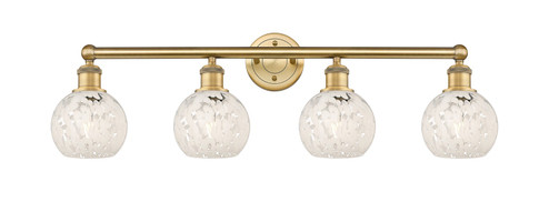 Edison Four Light Bath Vanity in Brushed Brass (405|6164WBBG12166WM)
